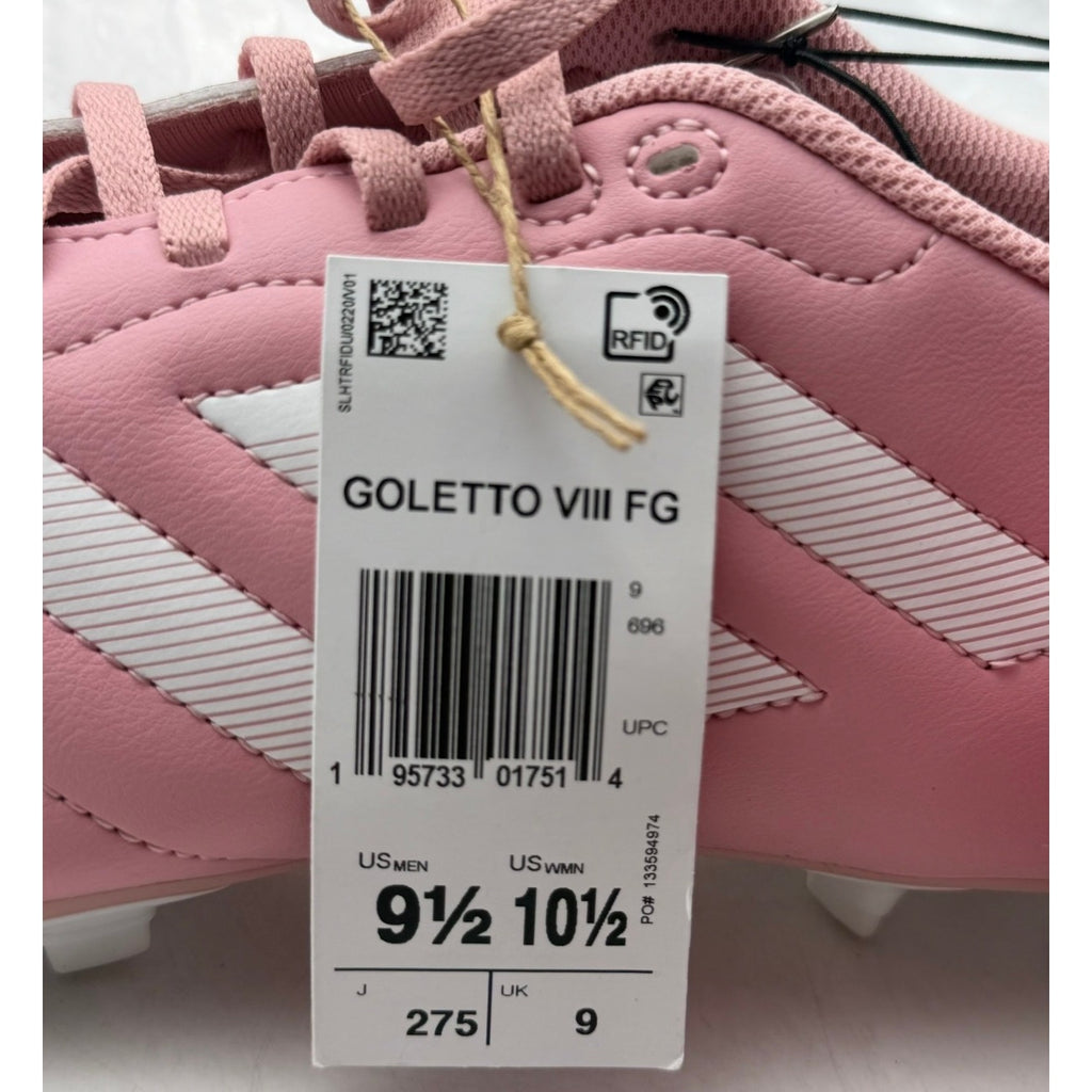 Adidas Goletto VIII Firm Ground Soccer Cleats Mens 9.5 Womens 10.5 Pink NWOB