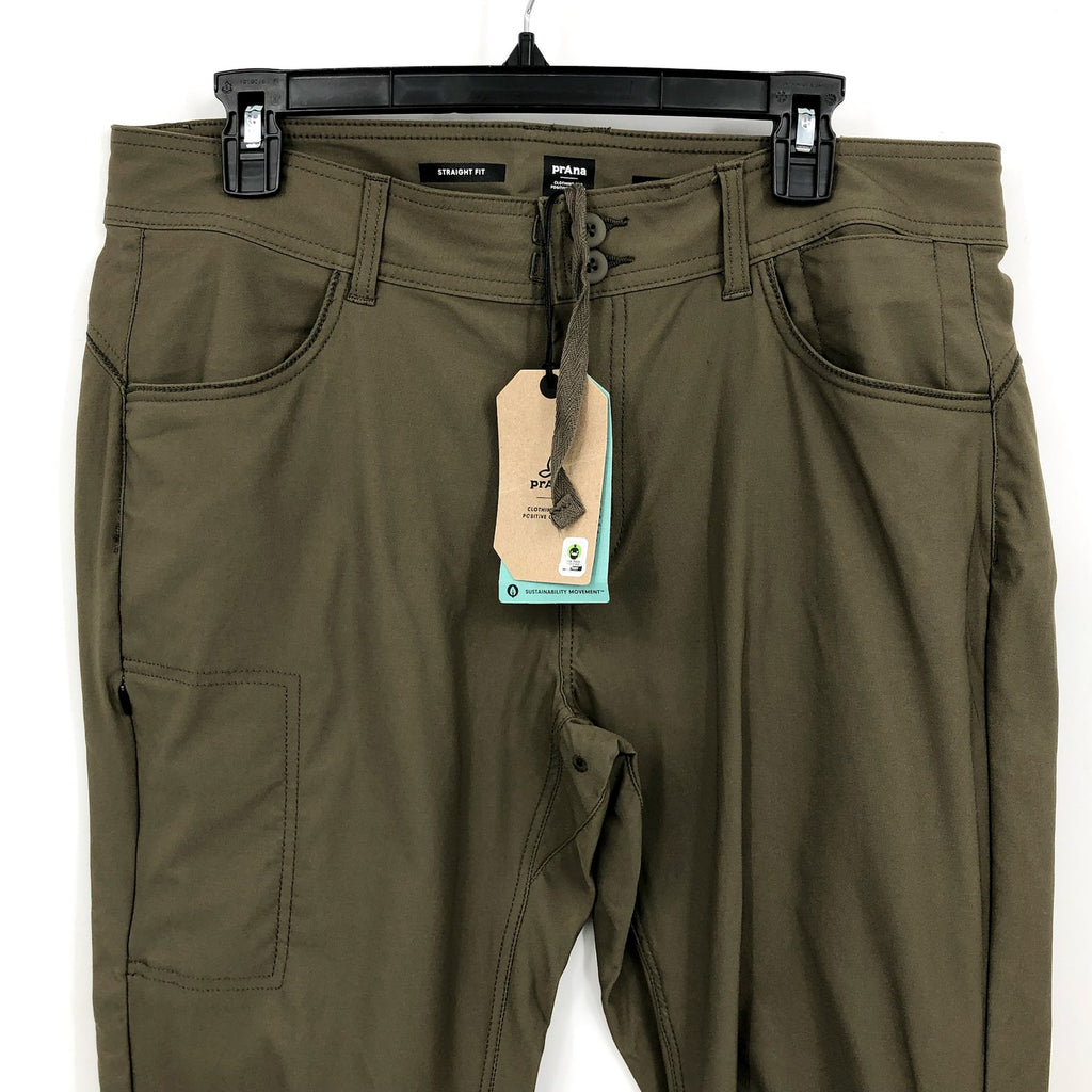 PRANA Women's Halle Straight Pants II Size 14 Reg Slate Green NWT