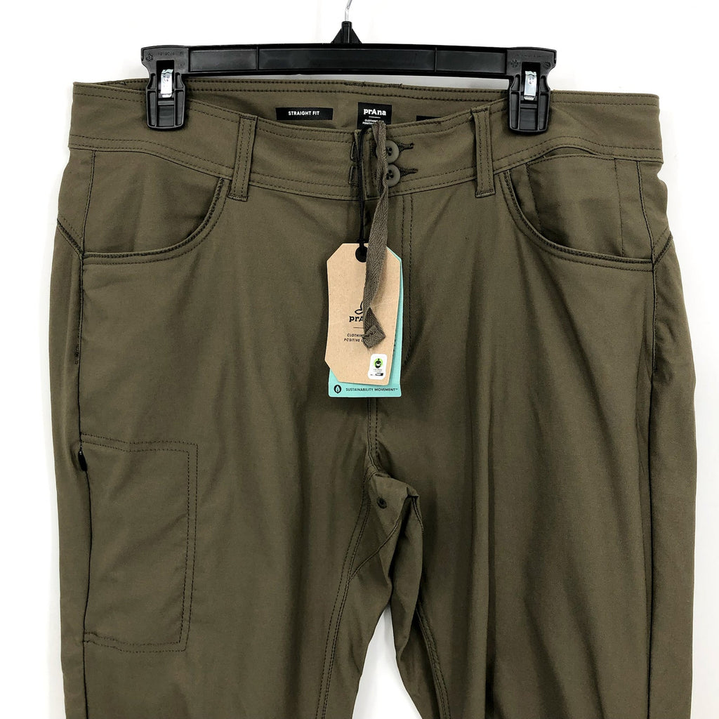 PRANA Women's Halle Straight Pants II Size 14 Reg Slate Green NWT