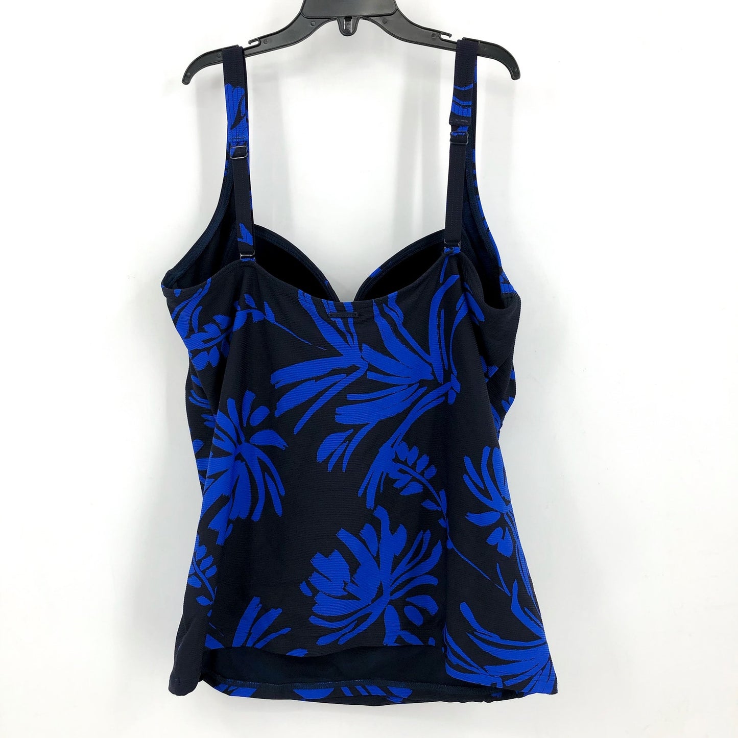 SEA LEVEL SWIM Tradewind Twist Front Tankini Top Size 14 Blue Black
