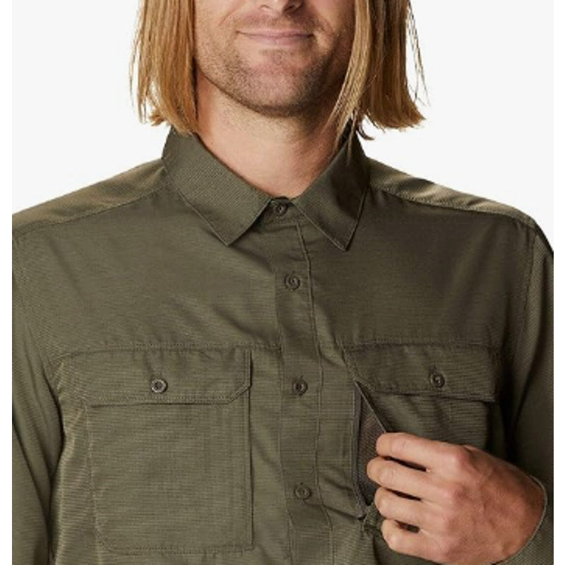 MOUNTAIN HARDWEAR Mens Canyon Long Sleeve Shirt XLT Green Hiking Outdoors NWT