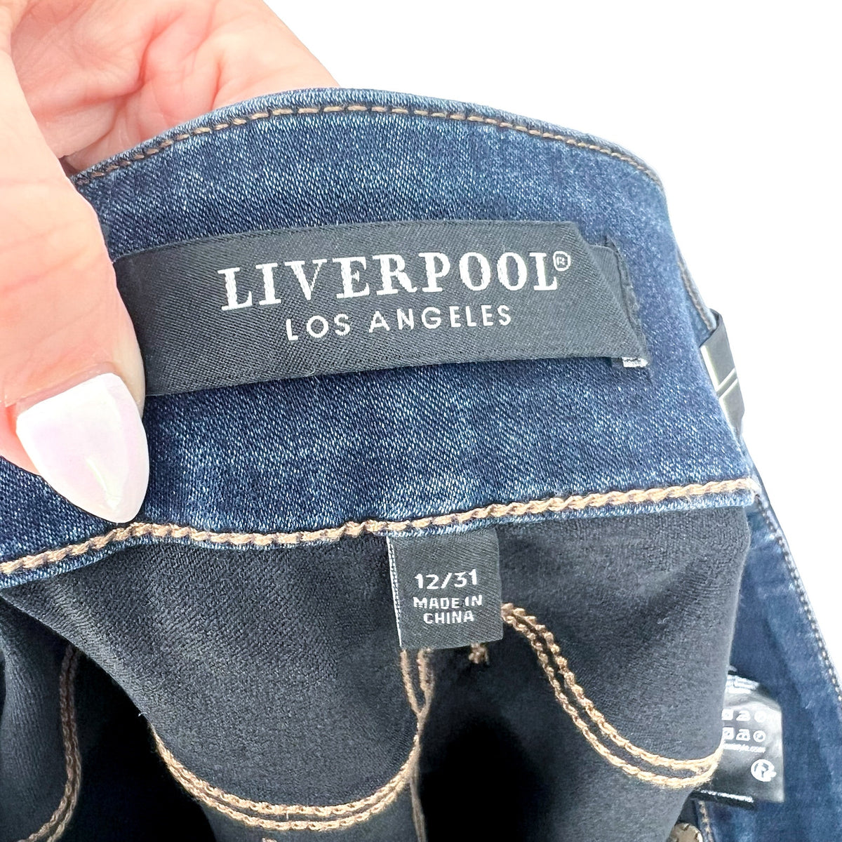 Liverpool Women's Sienna Pull-On Skinny Jeans Size 12 Dark Blue NWT