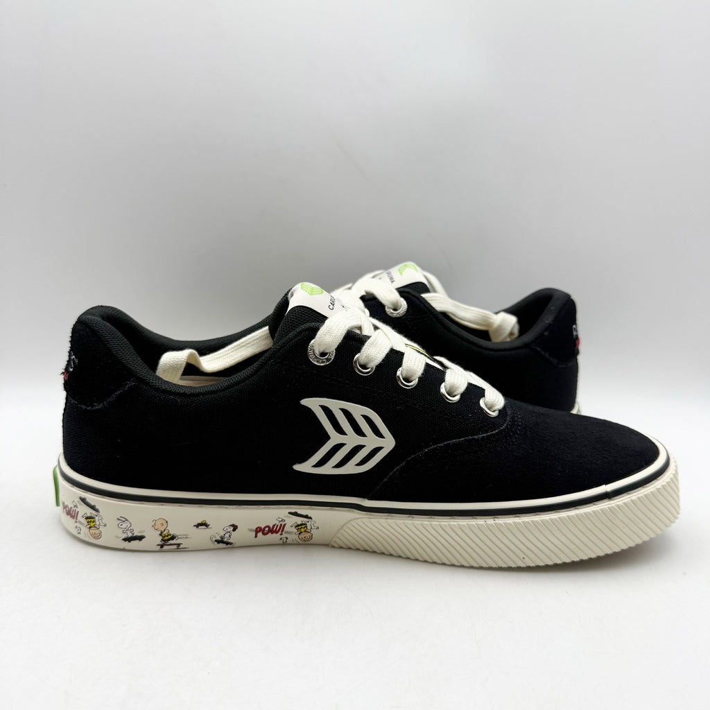Cariuma Womens Peanuts Naioca Pro Skate Sneakers US 8.5 Black Canvas NIB