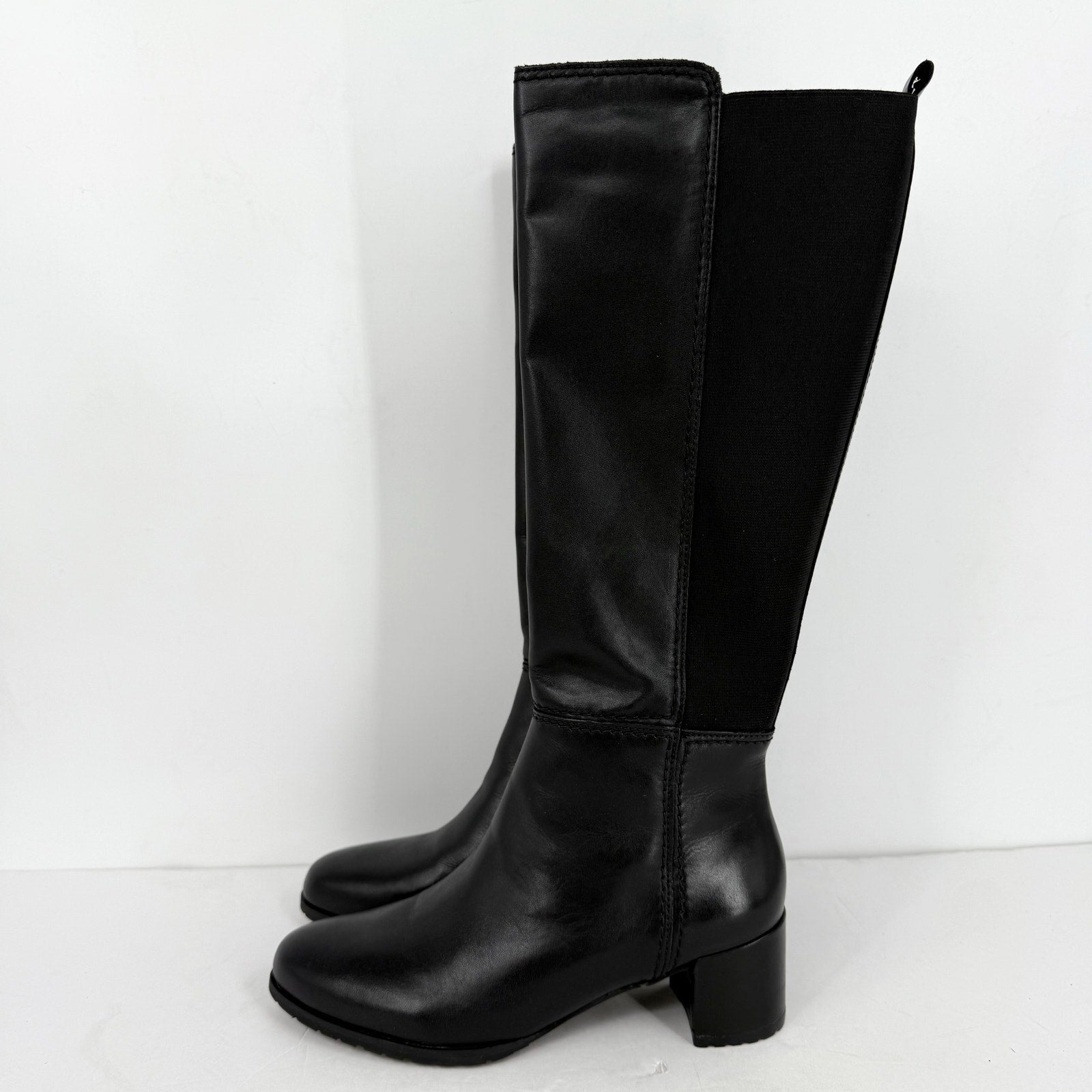 Naturalizer Women Brent Knee High Boot 6.5 M Black Leather Weatherproof NIB