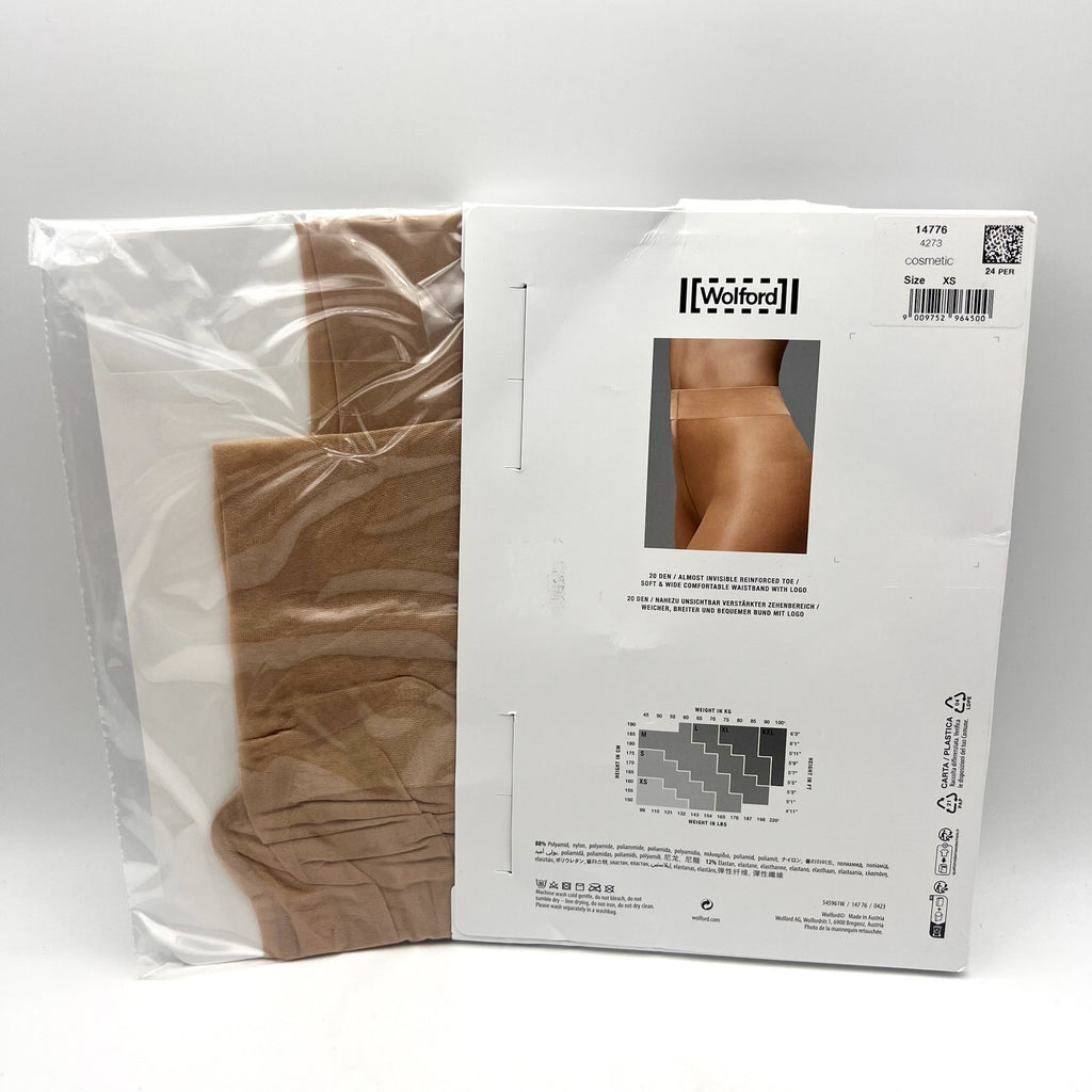WOLFORD Women's Satin Touch 20 Tights XS Cosmetic Shimmering NWT