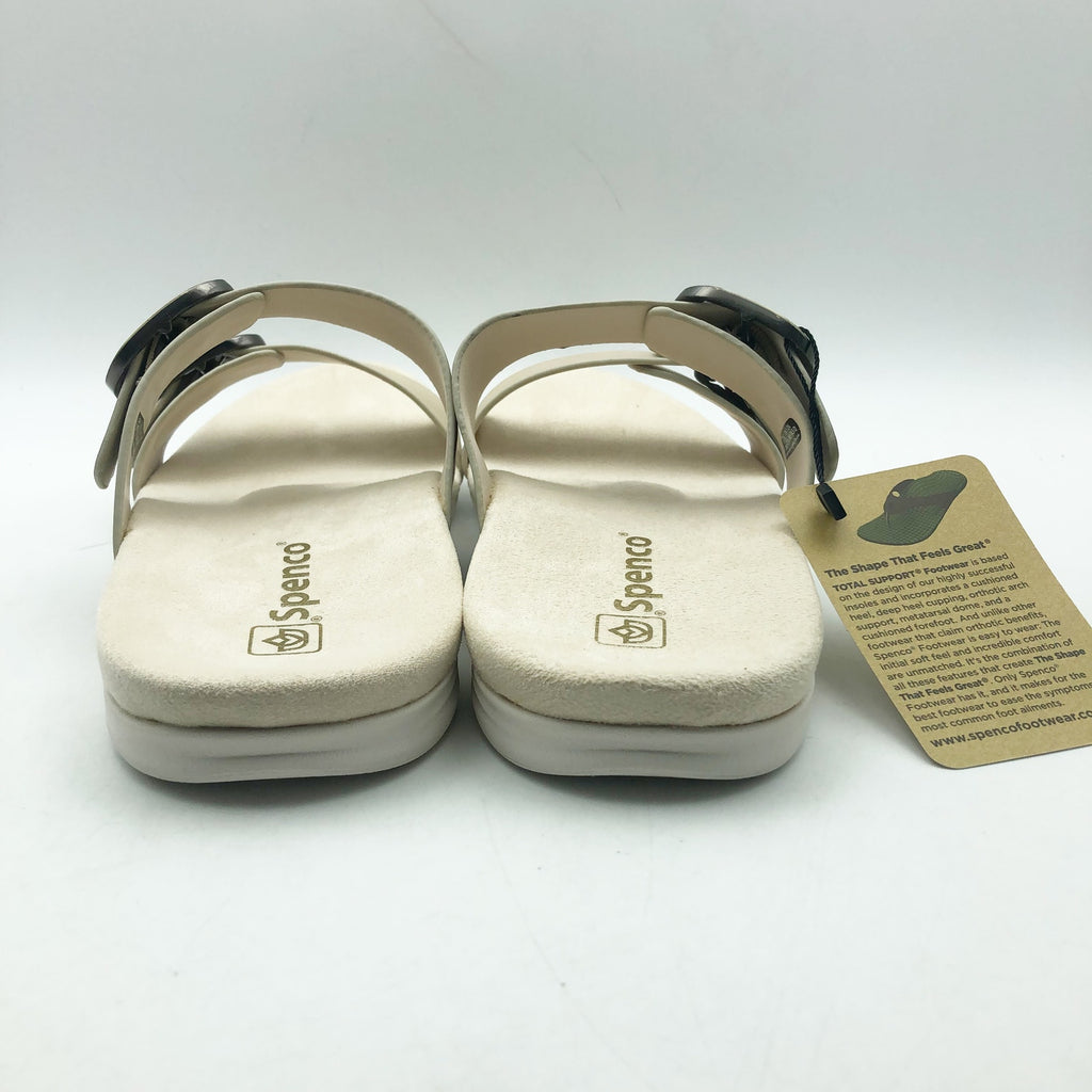 Spenco Womens Vista Slip On Sandals US 9 WIDE Grey Morn Leather APMA NIB
