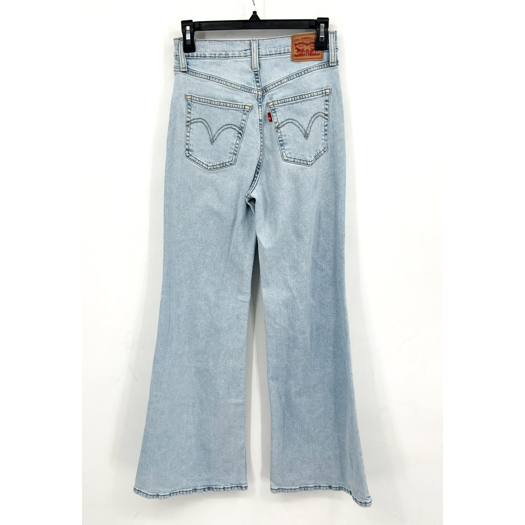 LEVI'S Women's Ribcage Bell Jeans 27x32 Size 4 Light Wash A75030004 NWOT