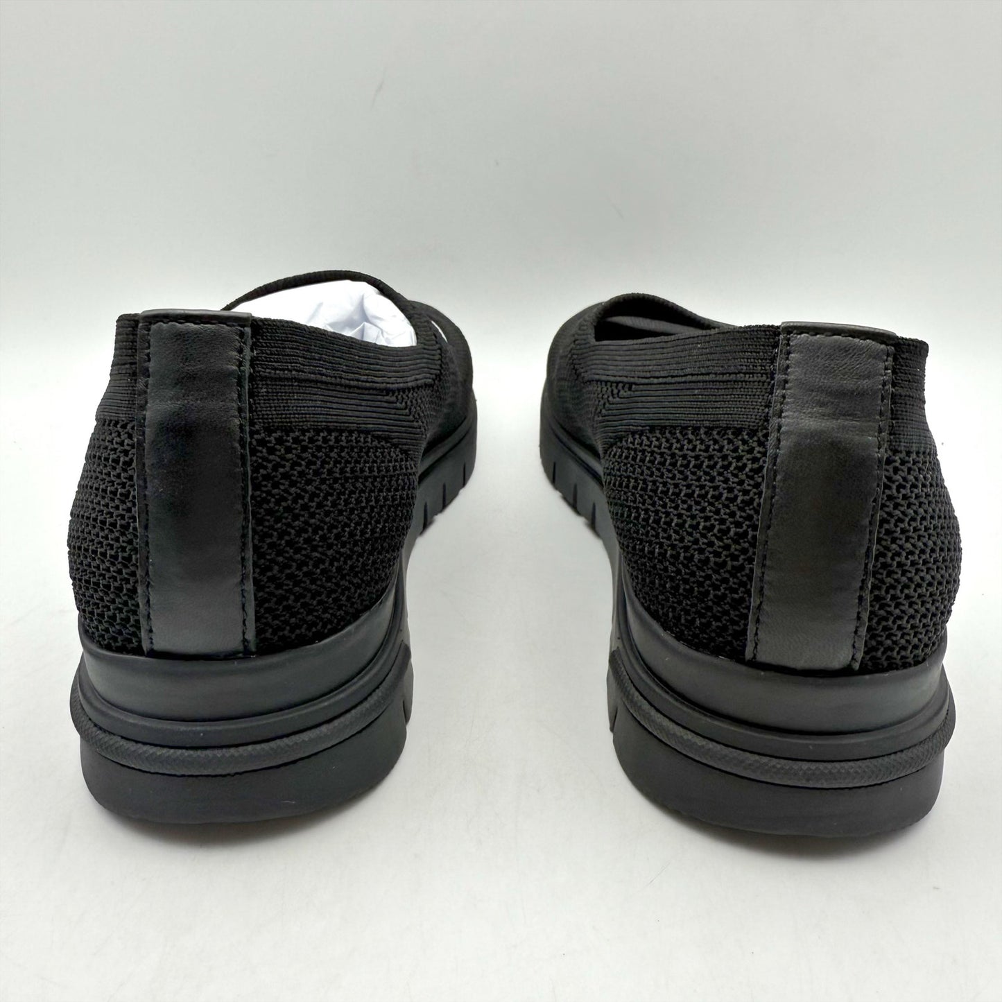 David Tate Womens Comfy Mary Jane Shoes US 6 M Black Knit NIB