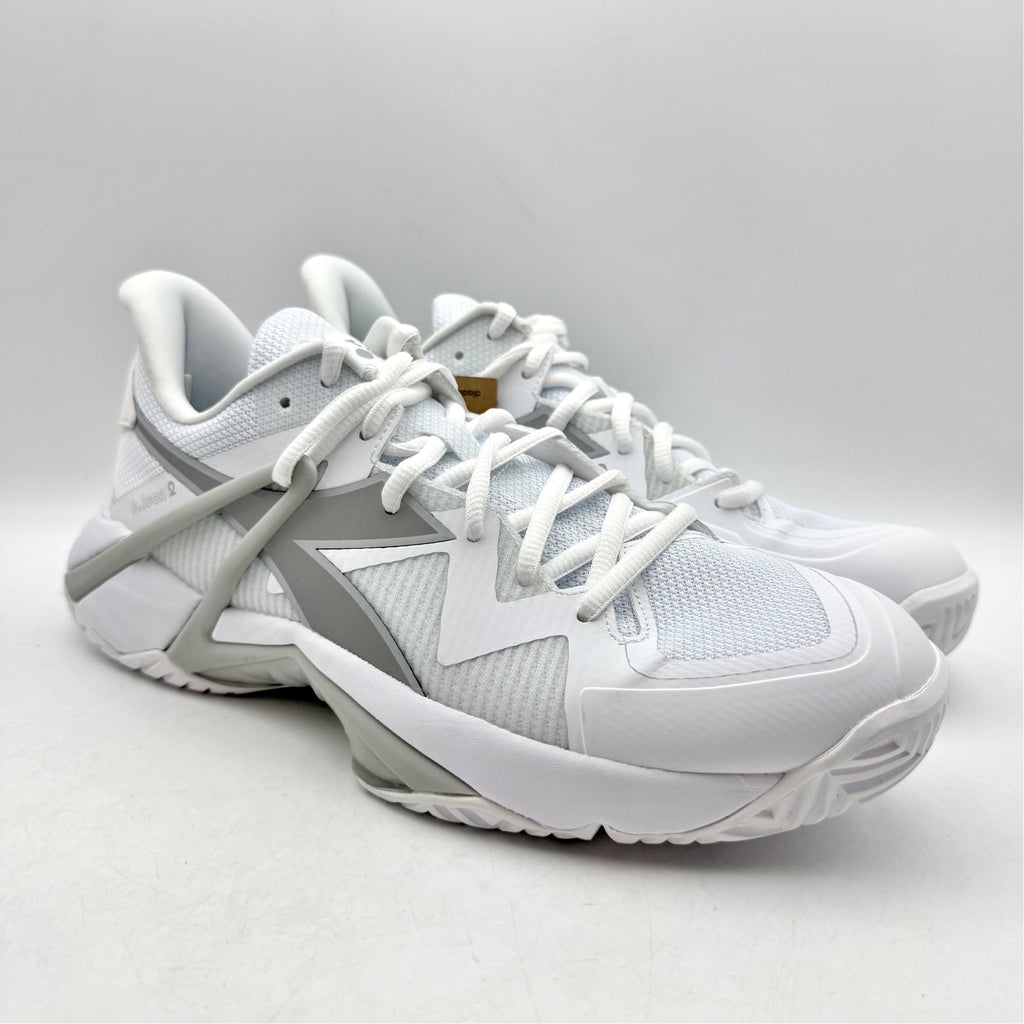 Diadora Womens B.ICON 2 Tennis Sneakers US 10 EU 41 White Silver Athletic NWOB