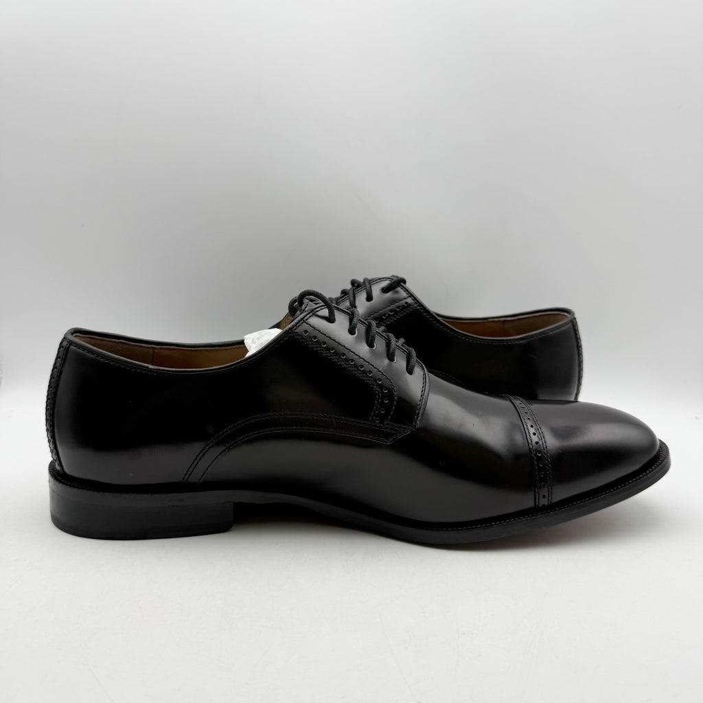 Johnston & Murphy Mens Bradford Oxford Shoes US 13 EEE Black Patent Leather NWOB