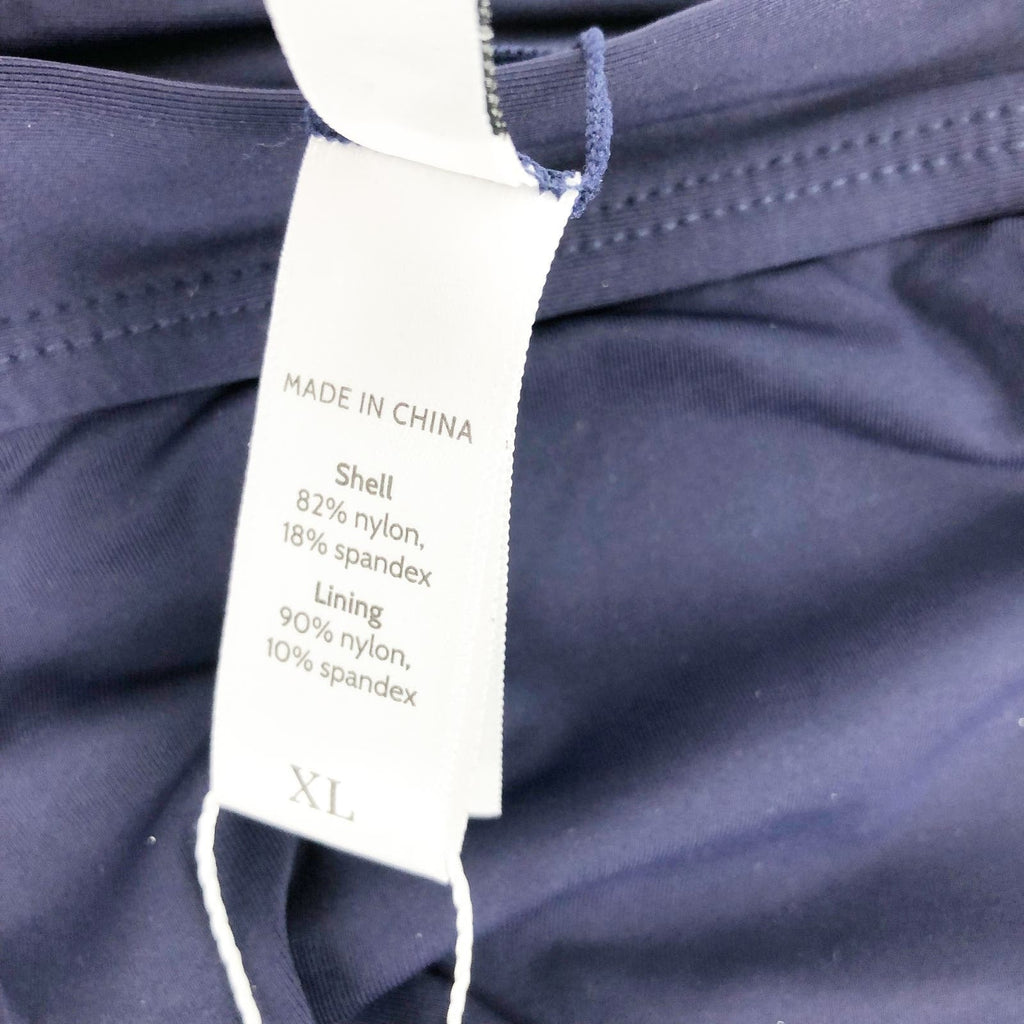ANDIE SWIM Banded Cheeky Bikini Bottom XL US 16 Navy Blue NWT