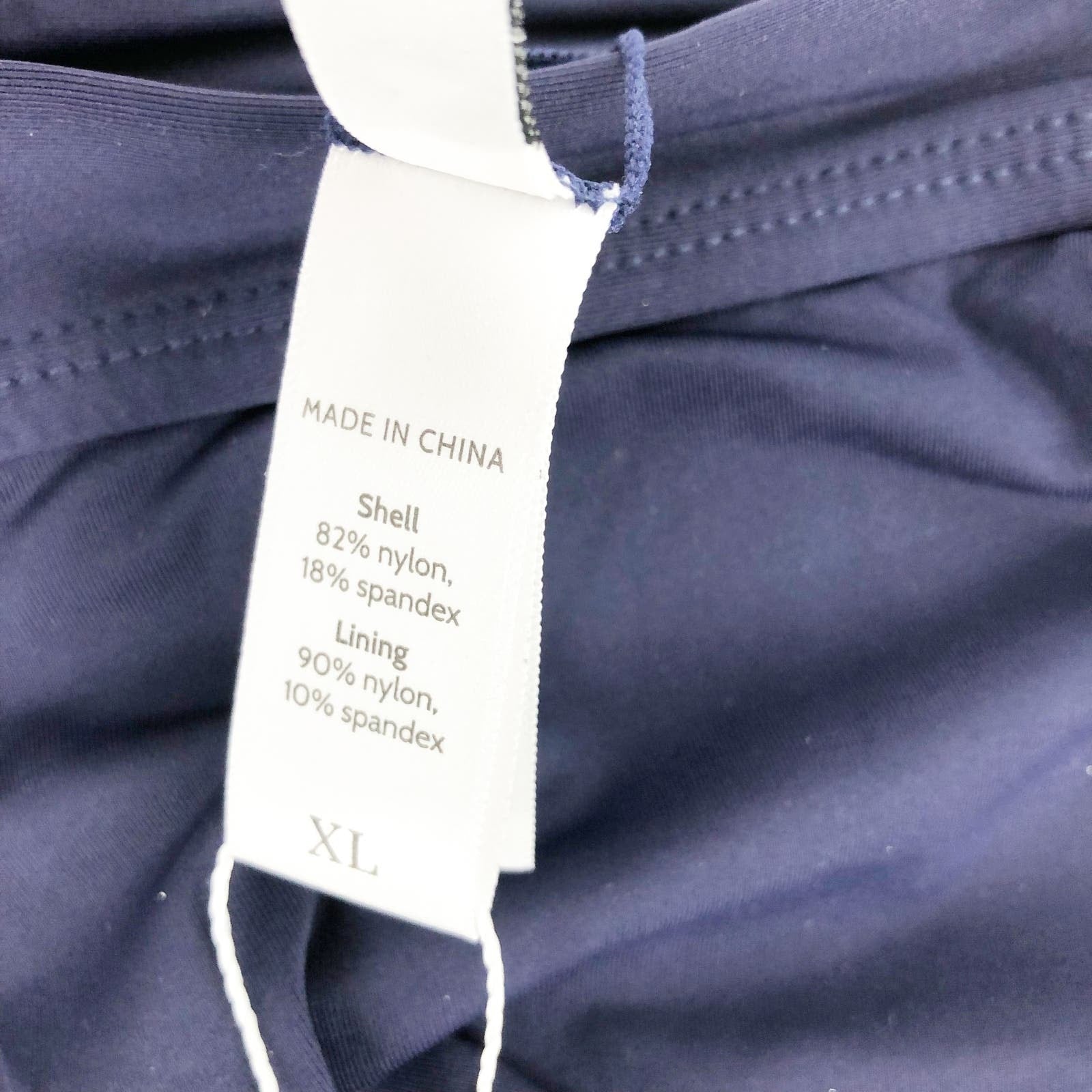 ANDIE SWIM Banded Cheeky Bikini Bottom XL US 16 Navy Blue NWT