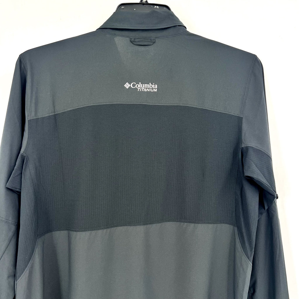 COLUMBIA Men's Cirque River Long Sleeve Shirt Medium Black Vented Woven NWT