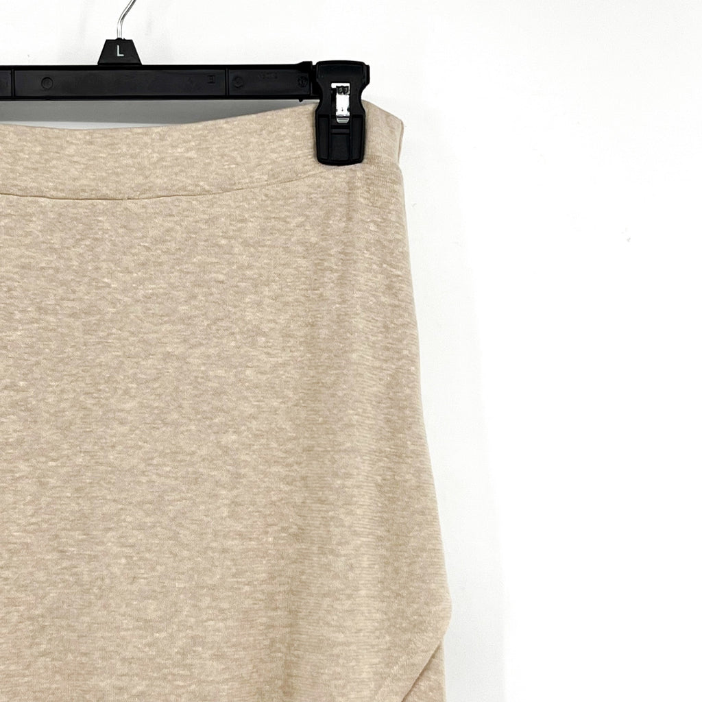 PRANA Women's Tidal Wave Midi Skirt Small Sand Beige High Low Knit NWT