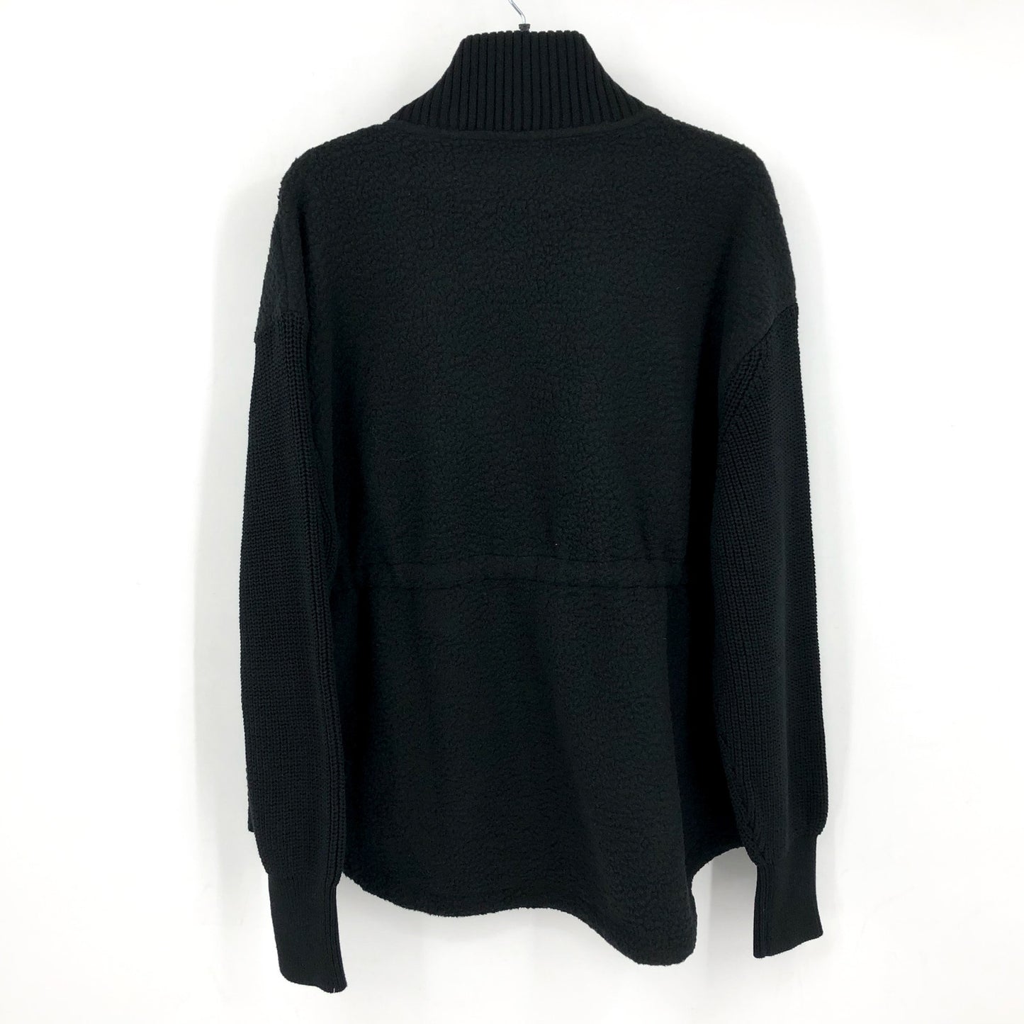 VARLEY Women's Renea High Pile Fleece Jacket Large Black Long Sleeve NWT