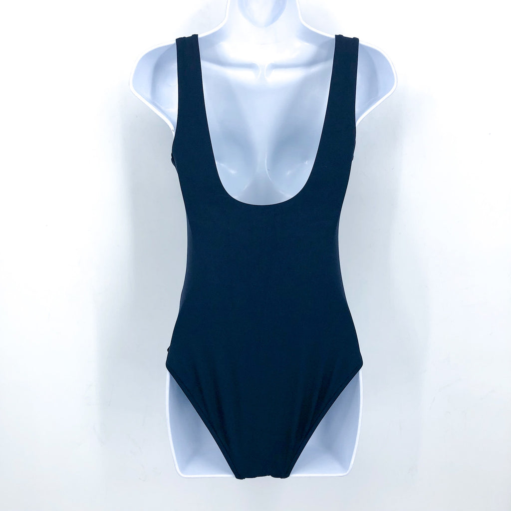 SEAFOLLY Collective One Piece Swimsuit Size 4 DD Blue True Navy Ring Detail NWT