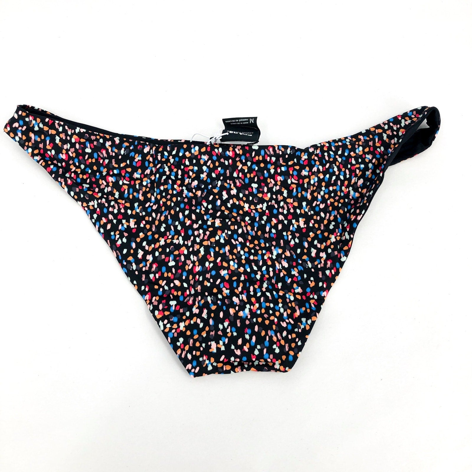 PRANA Womens Elina Reversible Bottom Medium Black Alotta Dot Stretch UPF 50+ NWT