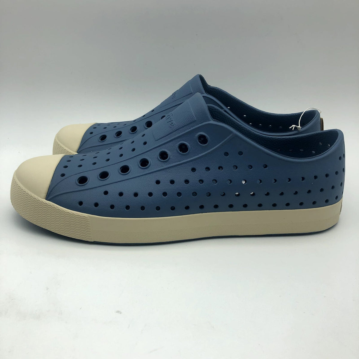 Native Jefferson Slip On Casual Shoes Mens 11 Oasis Blue Bone White Sneakers NIB