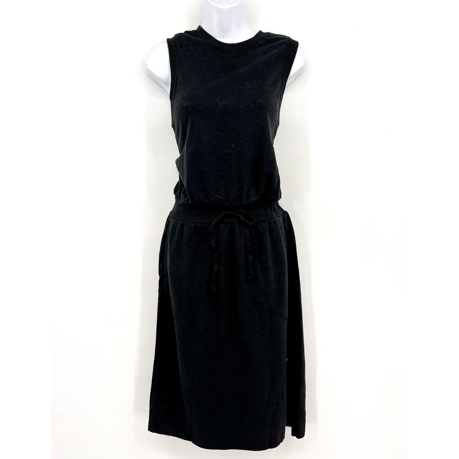 PRANA Women's Cozy Up Beach Hopper Blouson Dress Small Black Sleeveless NWT