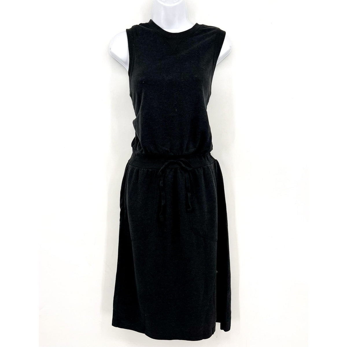 PRANA Women's Cozy Up Beach Hopper Blouson Dress Small Black Sleeveless NWT