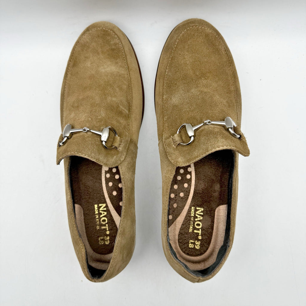 Naot Womens Bentu Loafers EU 39 US 8 Brown Suede Orthotic Friendly NIB