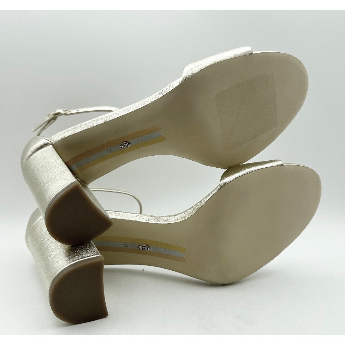 Sam Edelman Womens Robyn Heeled Sandals Size 11 M EU 42 Gold Patent Leather NWOB