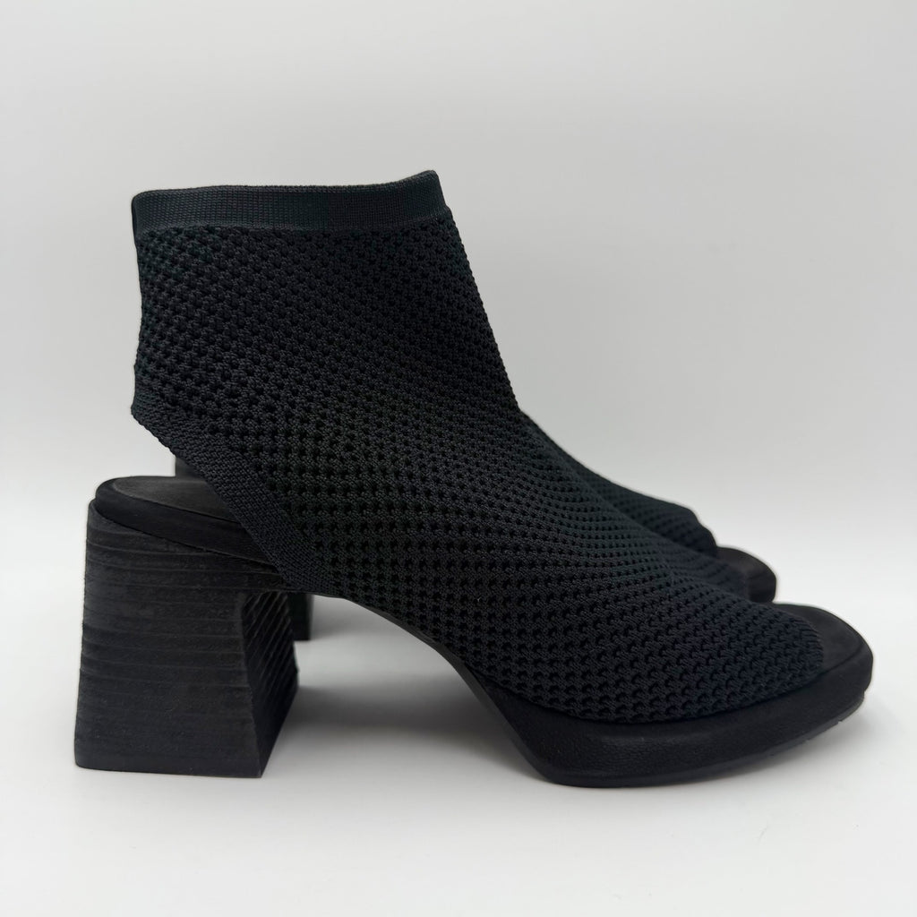 Eileen Fisher Womens Gavis Platform Sandals Size 9.5 M Black Knit NIB