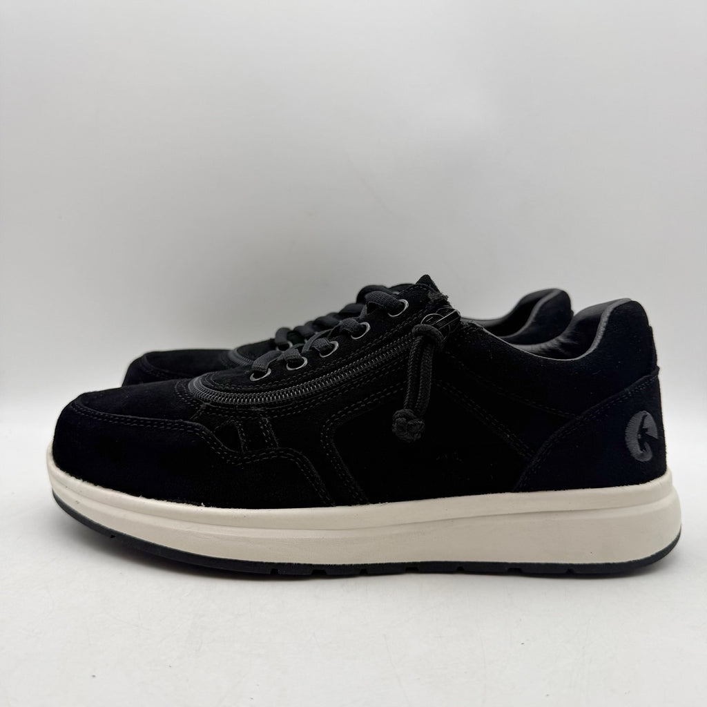 BILLY Footwear Mens Comfort Jogger Sneakers US 7.5 Wide EU 40.5 Black Suede NWOB