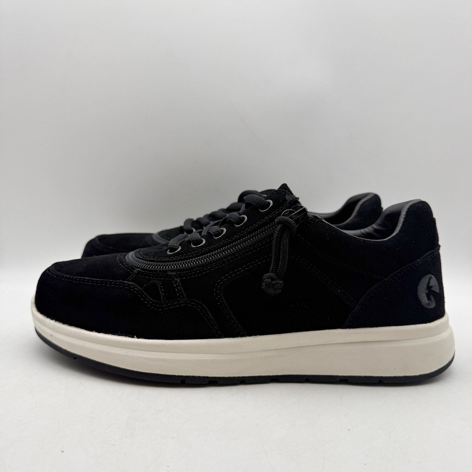 BILLY Footwear Mens Comfort Jogger Sneakers US 7.5 Wide EU 40.5 Black Suede NWOB