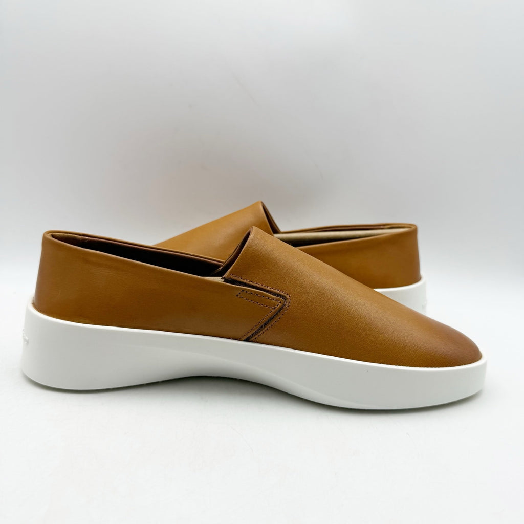Wolf & Shepherd Womens Cruise Slip On Shoes Size 7 EU 38 Honey Brown White NIB