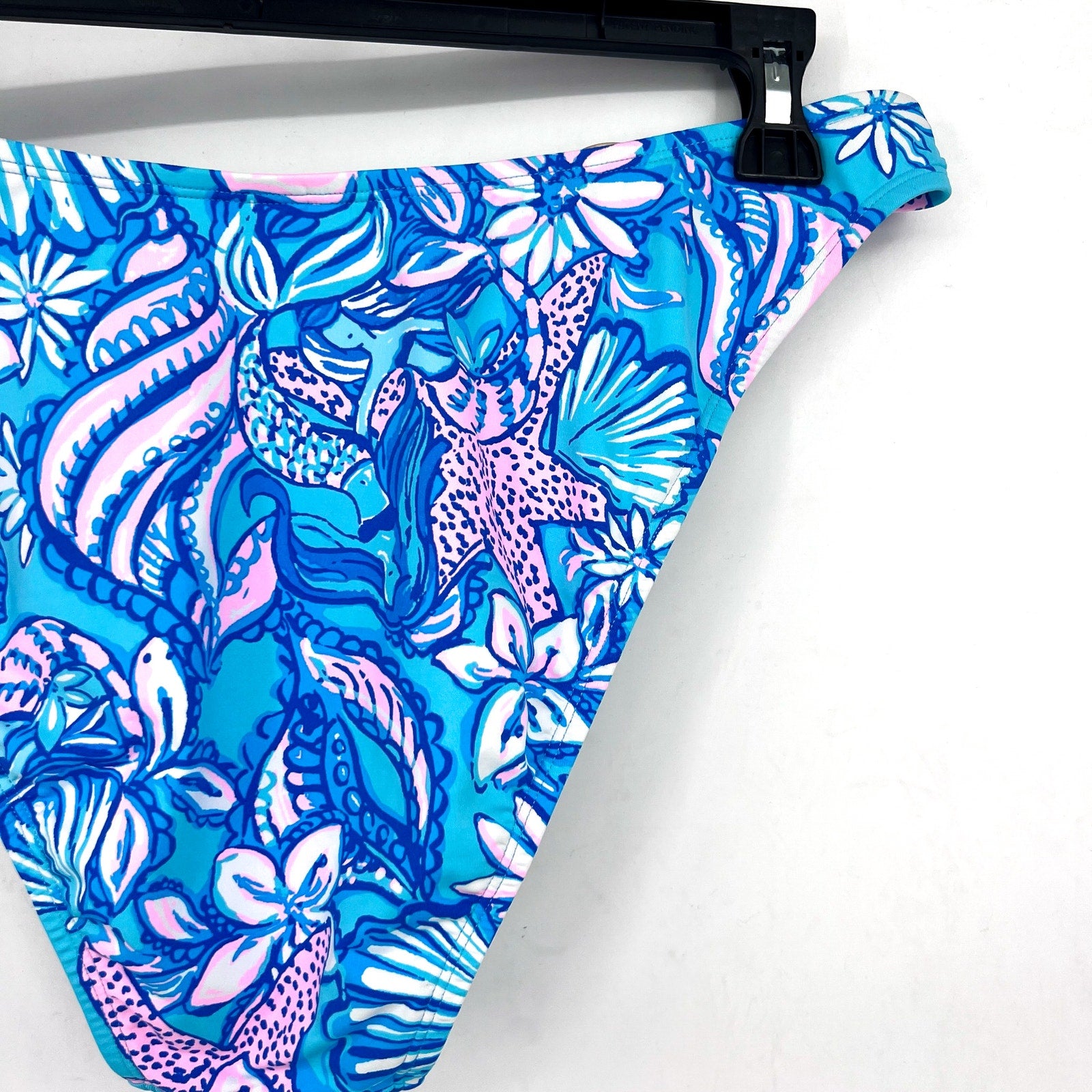LILLY PULITZER Women's Kylen Bikini Bottom Size 14 Amalfi Blue Sound Sirens NWT