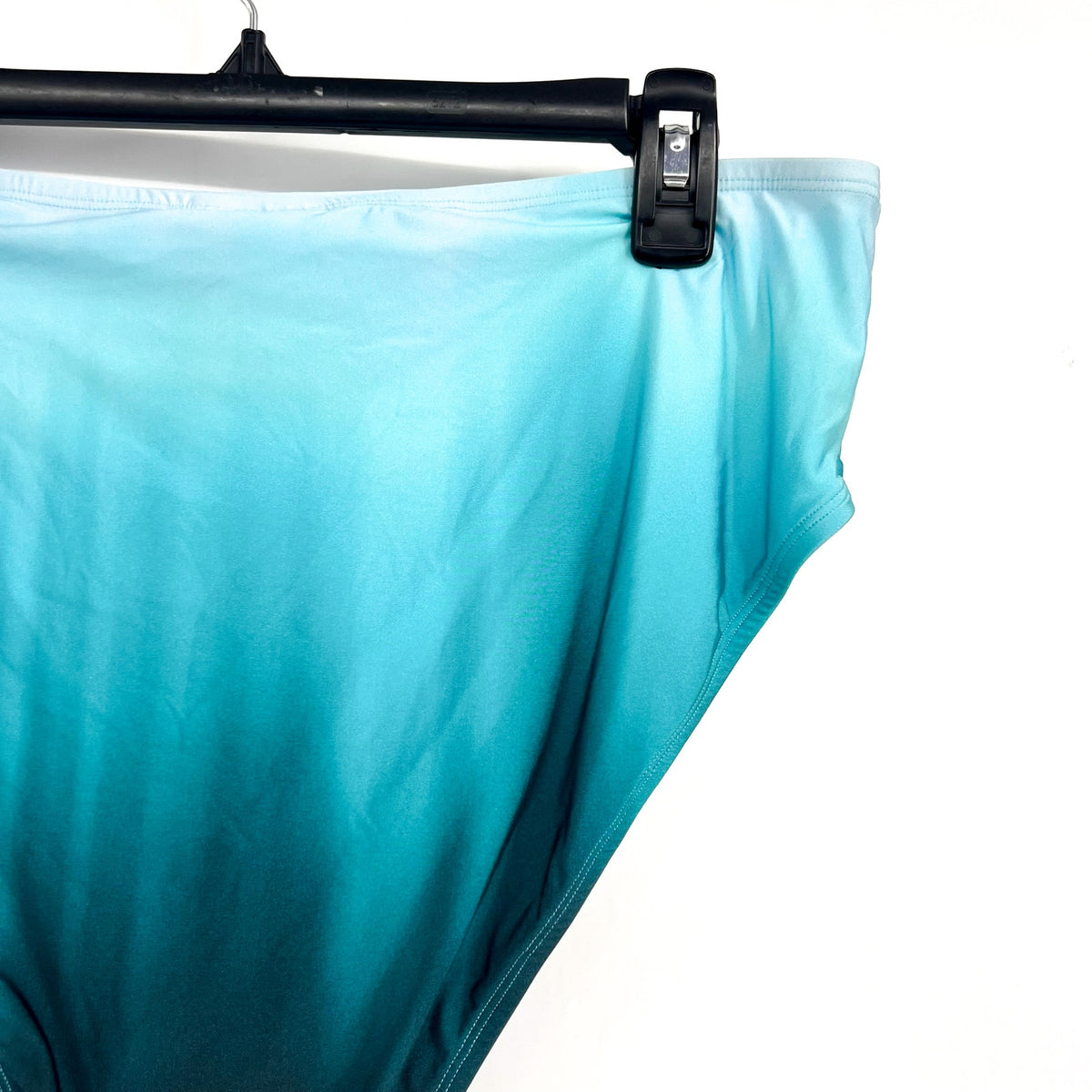 LA BLANCA Womens Ombre Bikini Bottom Size 16 Turquoise Blue V Cut High Waist NWT