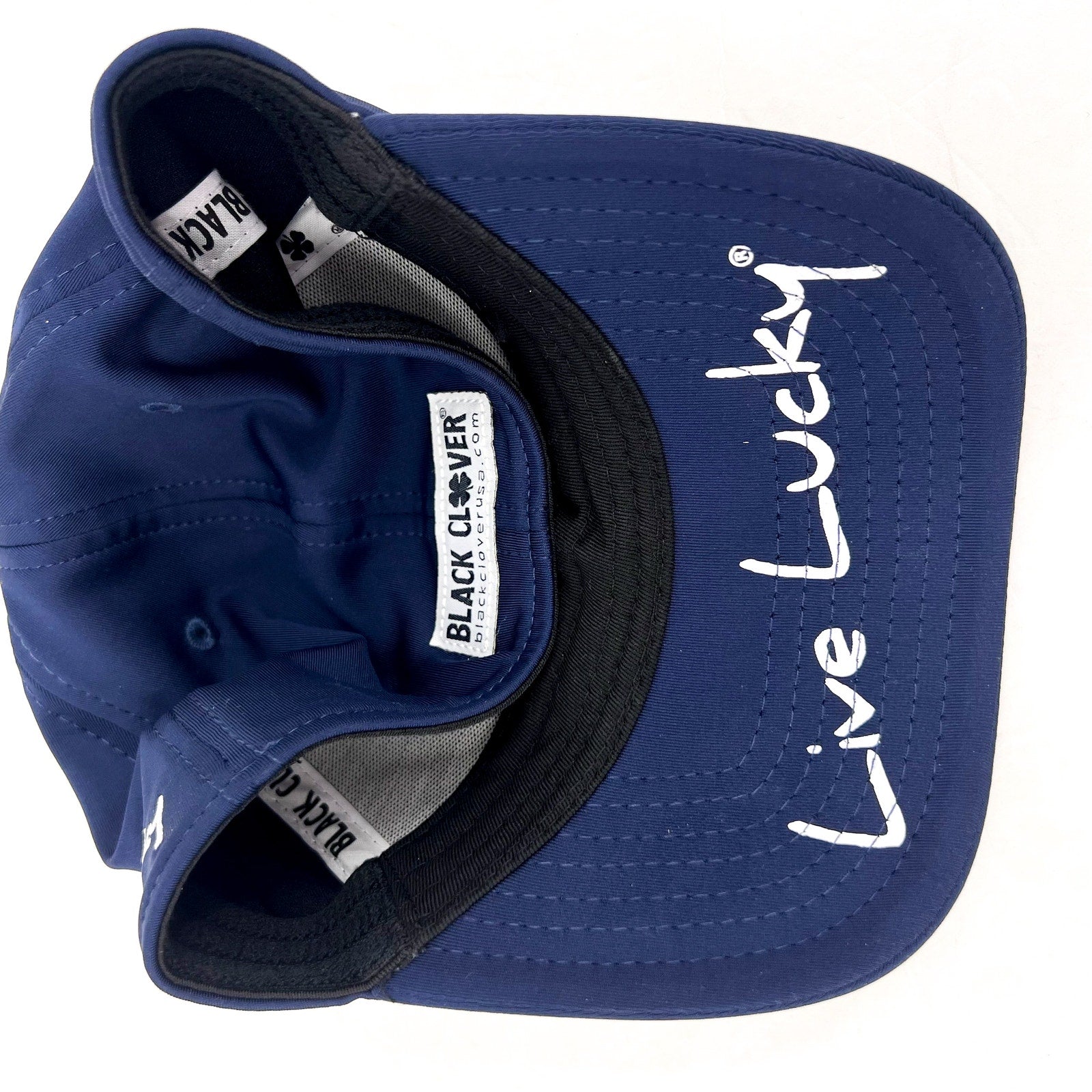 BLACK CLOVER Men's Premium Clover 126 Hat Large/XL Navy Blue White NWOT