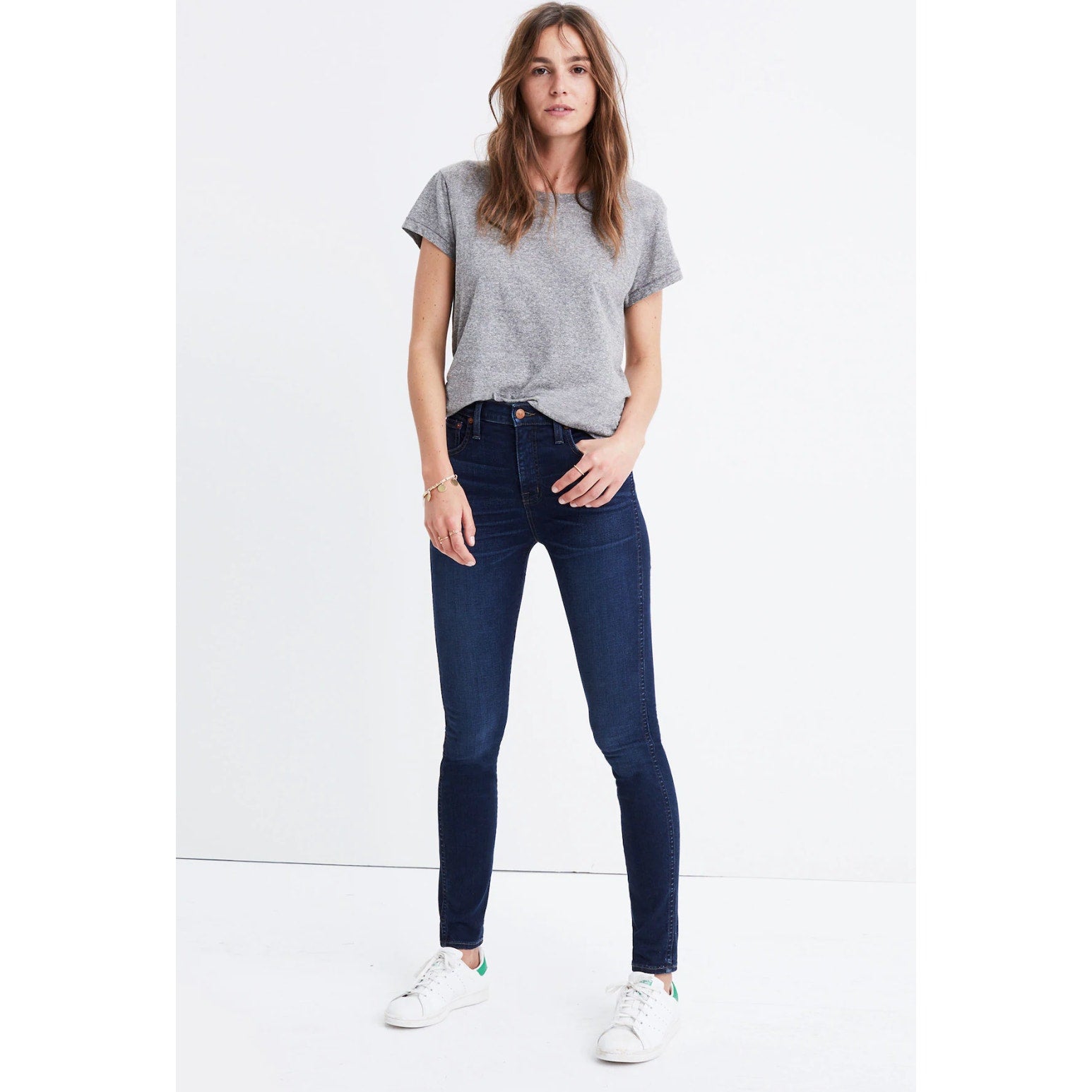 MADEWELL Women's 10" High-Rise Skinny Jeans Size 24 US 00 Blue Hayes Wash NWT