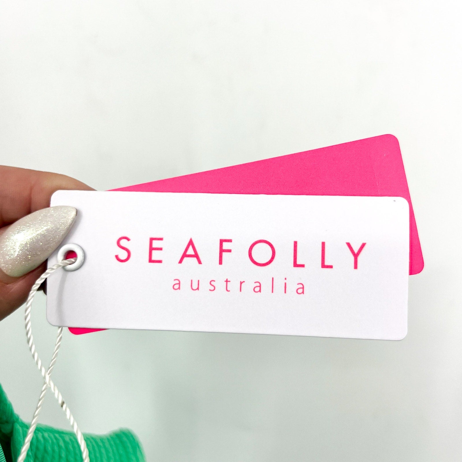 SEAFOLLY Girls Essential Crossback One Piece US 8 Jade Green High Neck NWT