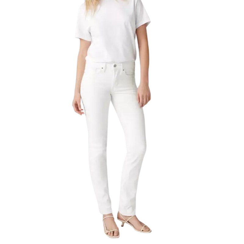 LEVI'S Women's 314 Shaping Straight Jeans 27x32 US 4 Clean White Stretch NWT