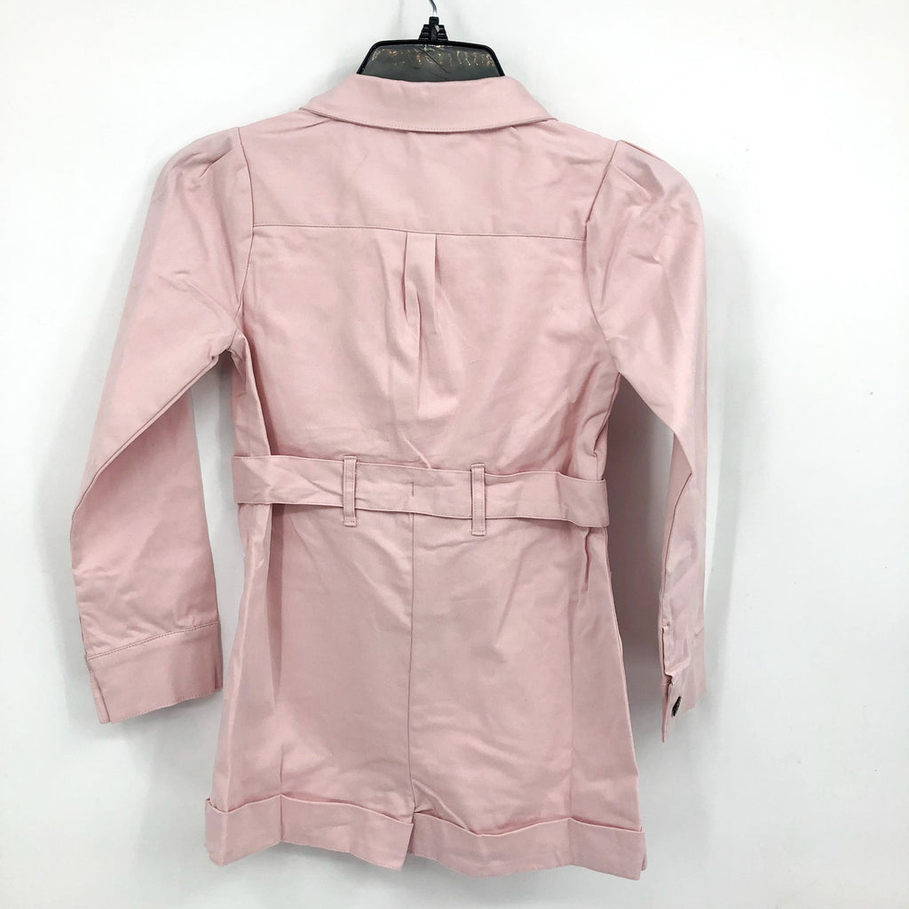 BARDOT JUNIOR Girls Rae Utility Romper Size 14 Blush Pink Short Sleeve Belt NWT