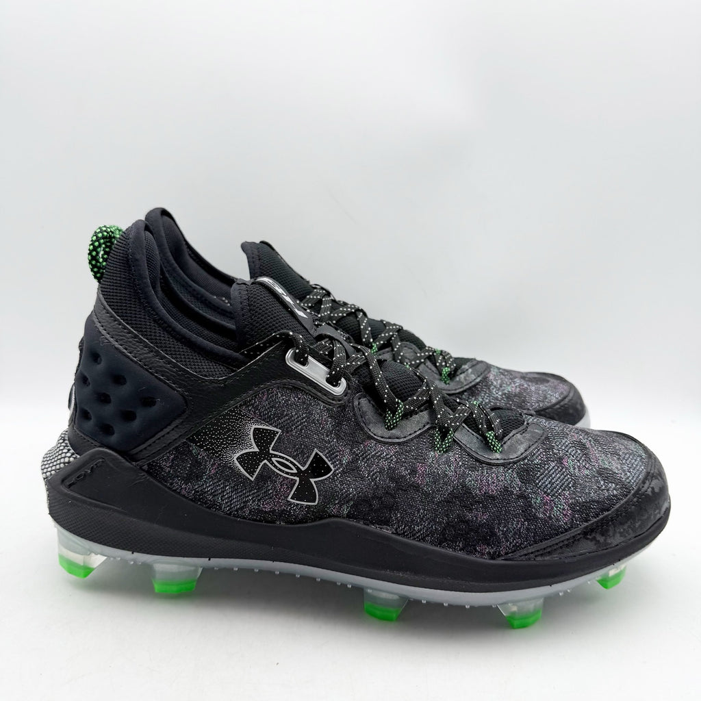 Under Armour Mens Harper 8 Elite Baseball Cleats Size 12 EU 46 Black Green NWOB