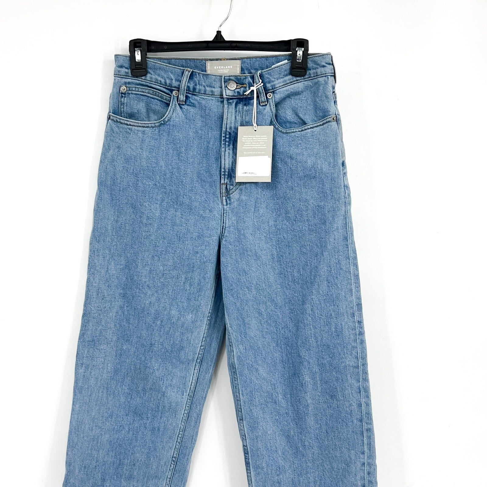 EVERLANE Women's The Way-High Jeans Size 28R US 6 Light Indigo Blue Denim NWT