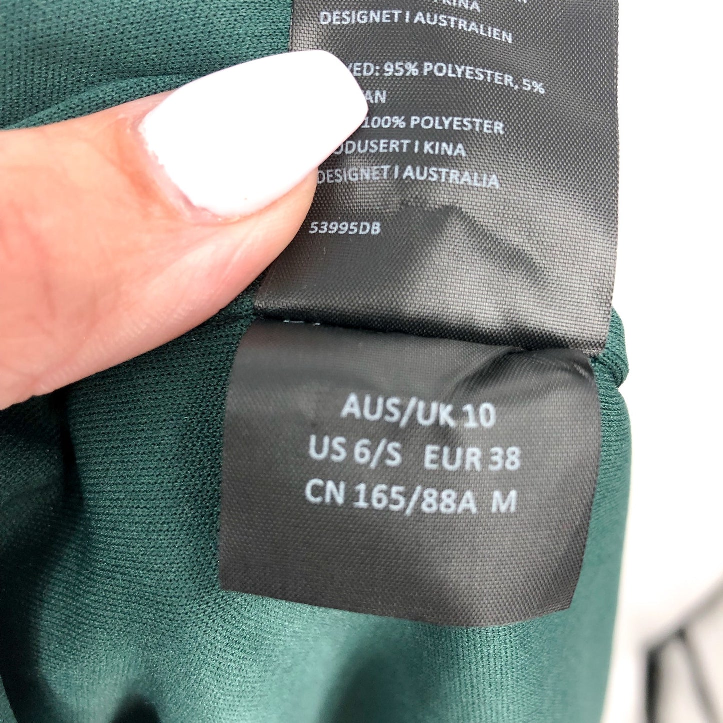 BARDOT Women's Morgan Velvet Wrap Dress US 6 Forest Green Long Sleeve NWT