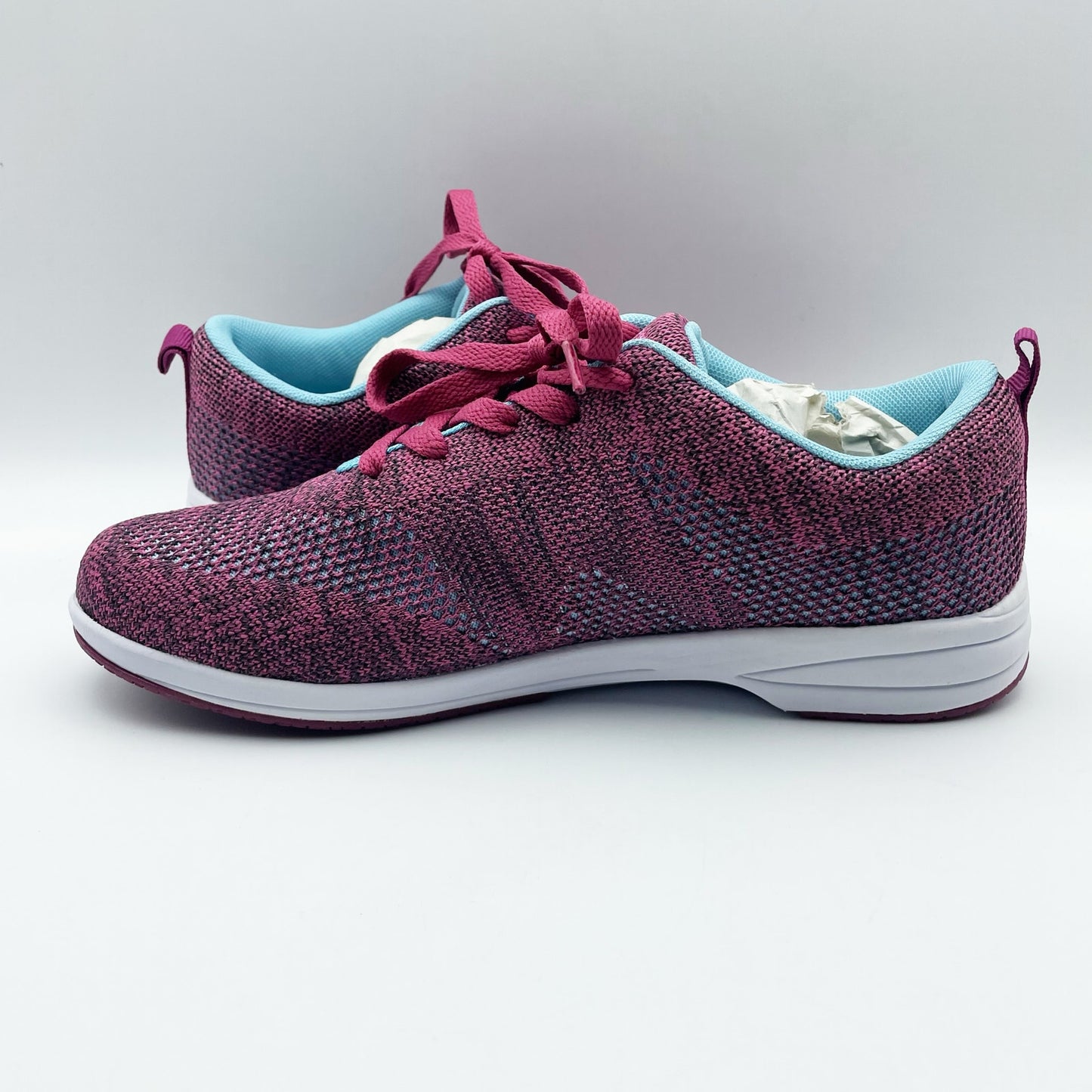 Propet Womens Washable Walker Evolution Sneaker US 8.5 Wide EU 39 Blue Pink NIB