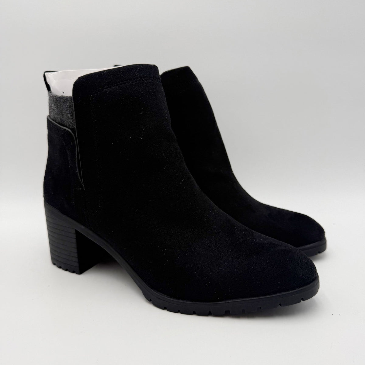 LifeStride Womens Maggie Ankle Booties Size 7 Wide EU 37 Black NWOB