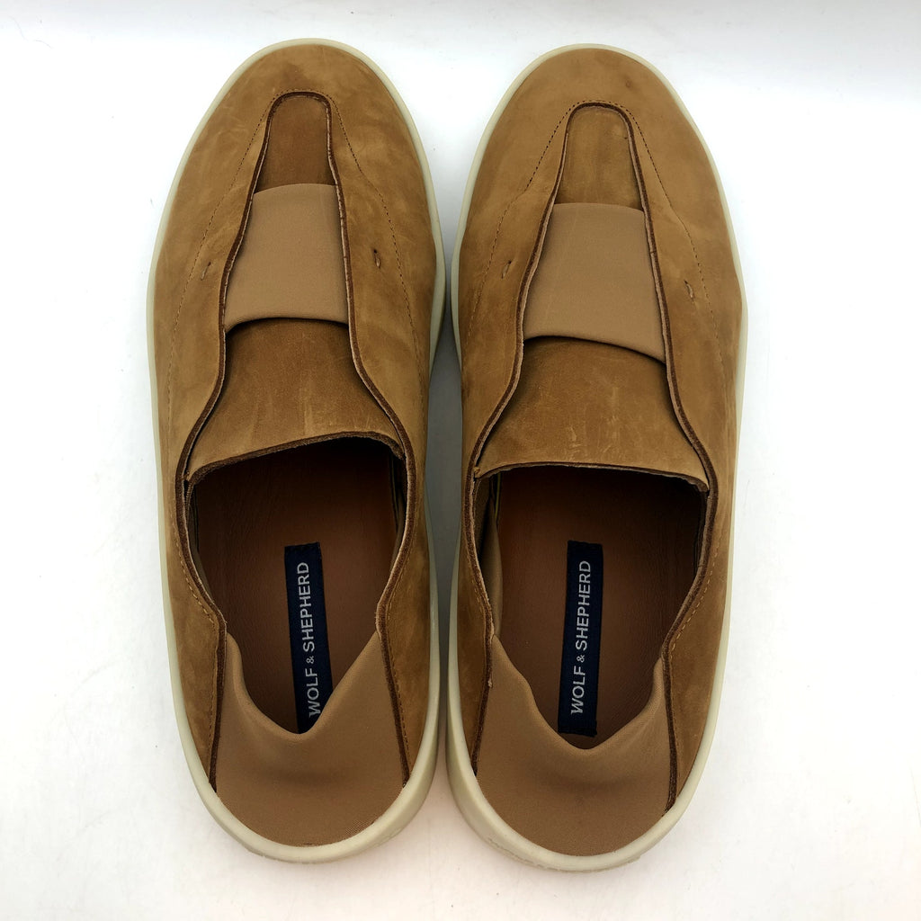 Wolf & Shepherd Cruise Ace Slip On Sneakers Mens 7.5 Womens 9 Tan Sandstorm NIB