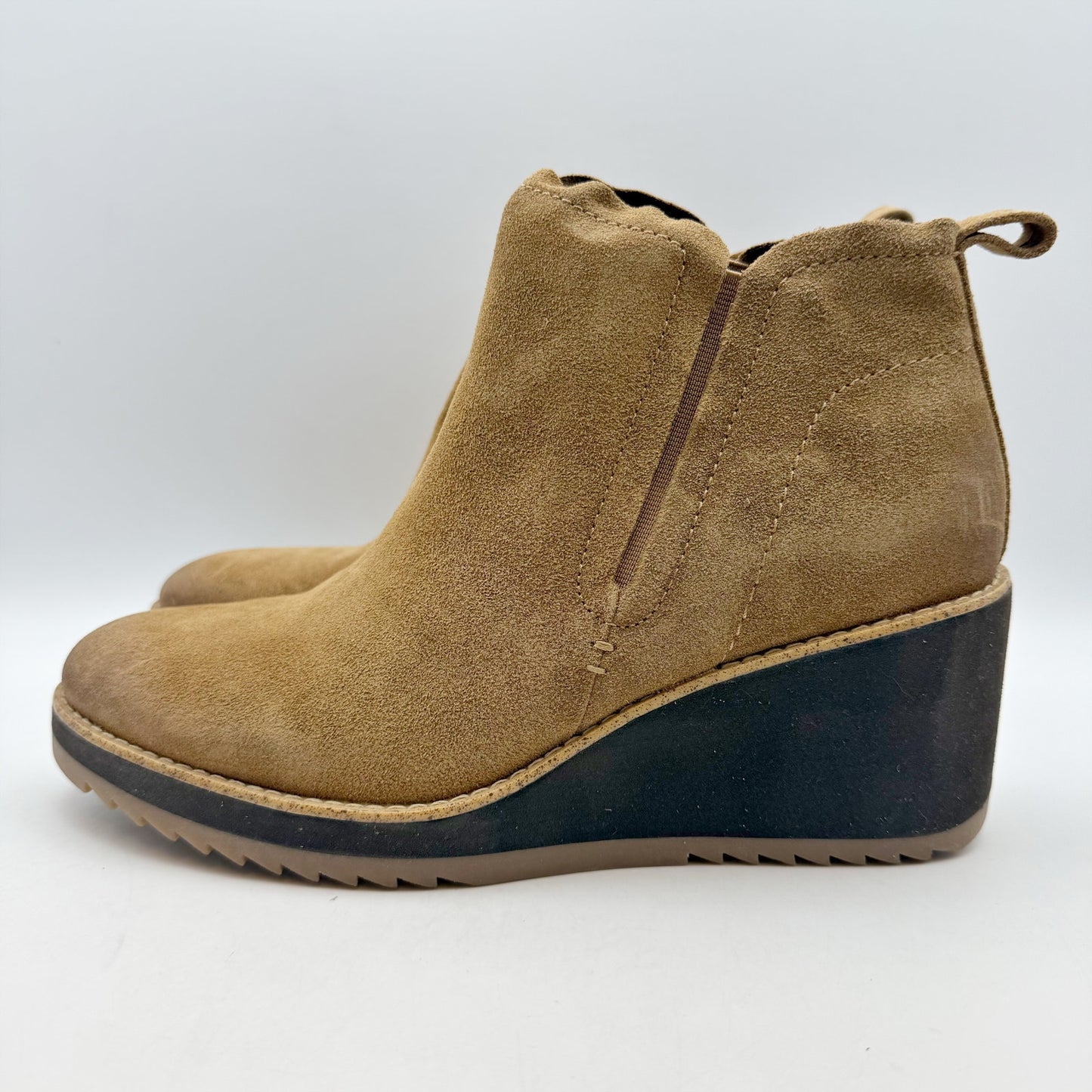 Sofft Womens Emeree Boots US 10 EU 41 Brown Suede Leather Wedge Heel NWOB