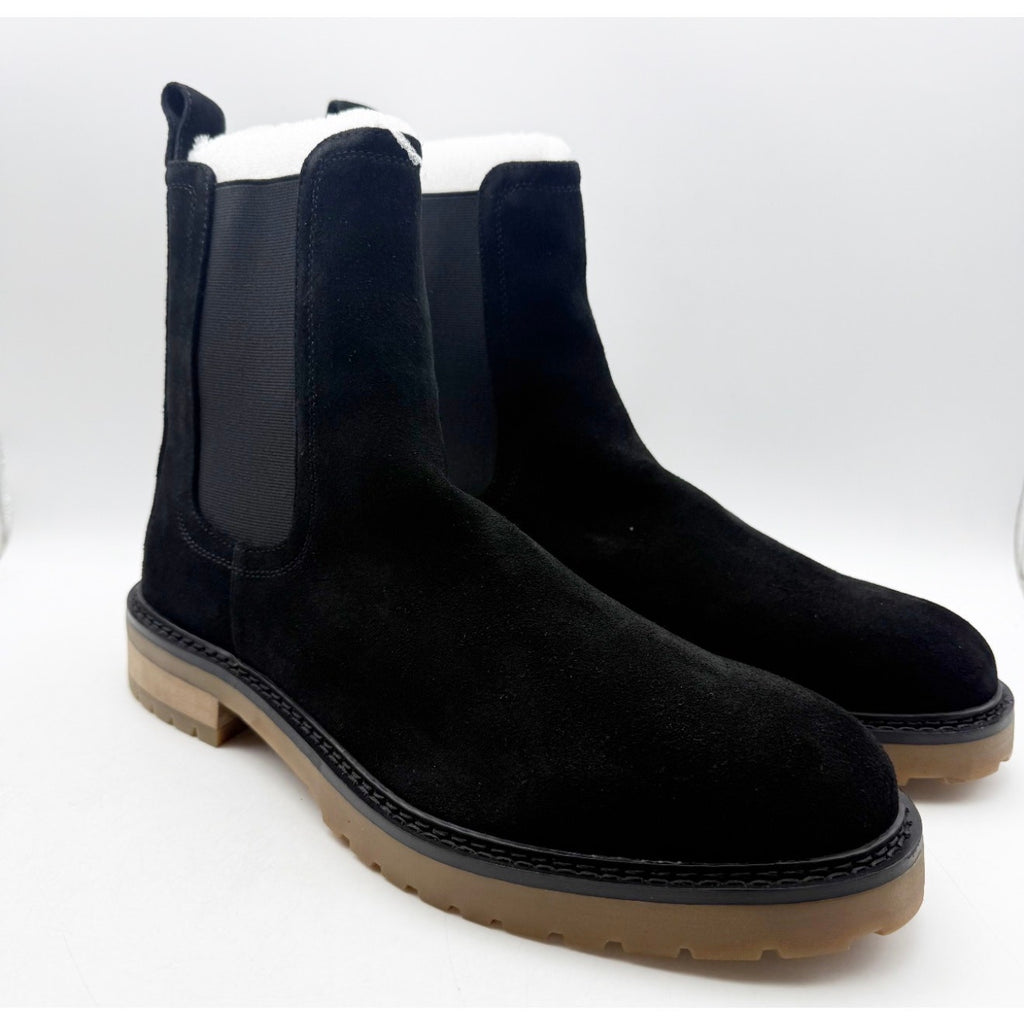 Saint Morta Men's Chunky Chelsea Boots Size 12 EU 46 Black Suede Gum NIB