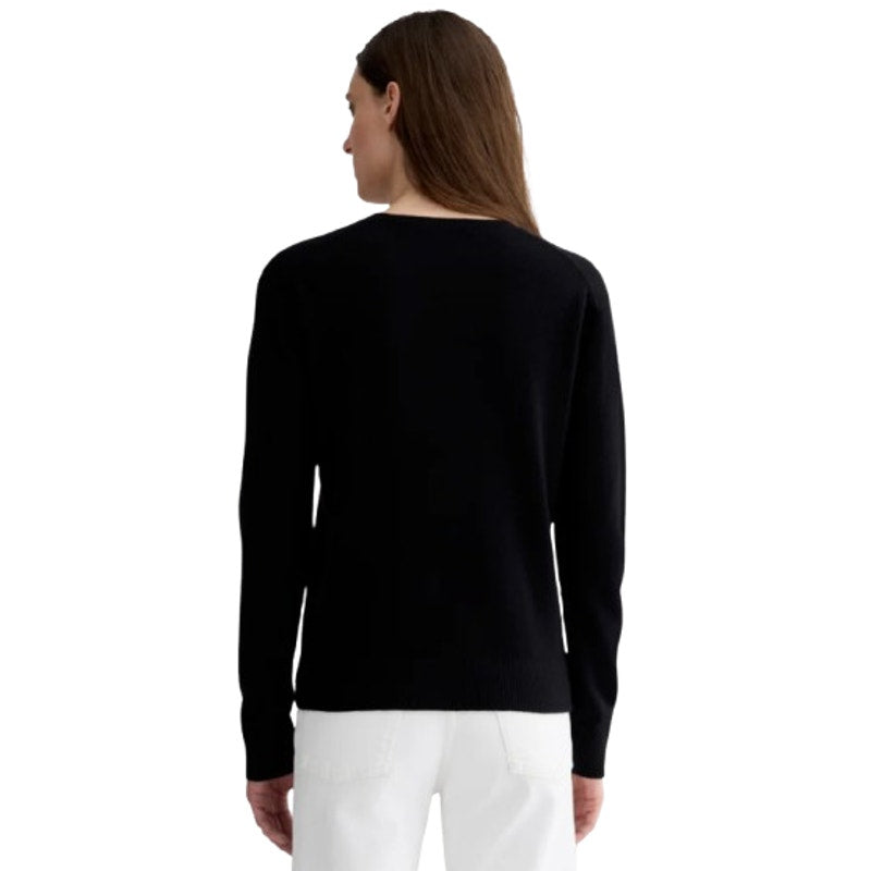 EVERLANE Women's The Classic Crew Cashmere Sweater Large Black NWT