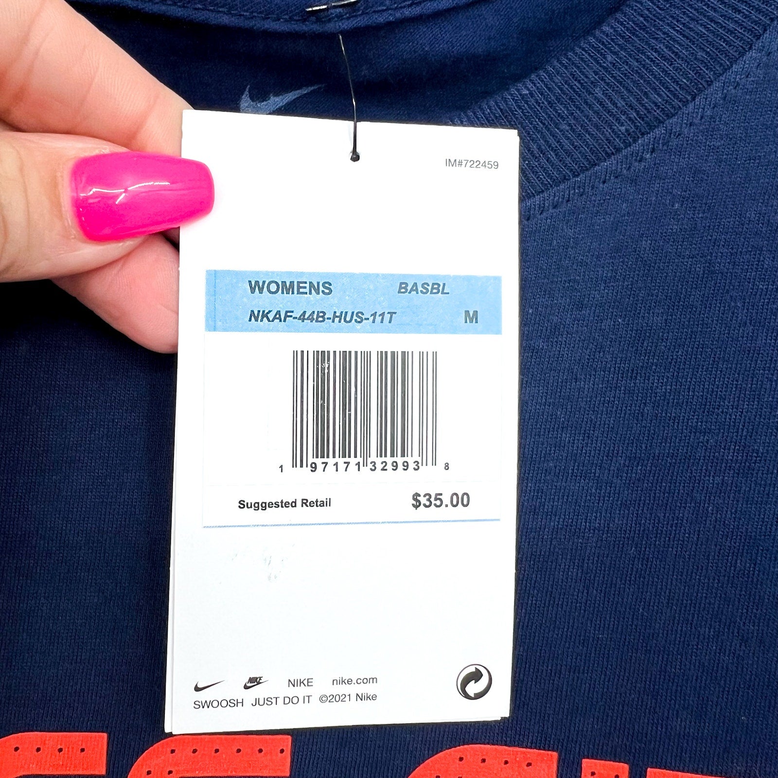 NIKE Women's Houston Astros Space City Connect T-Shirt Medium Navy Blue NWT