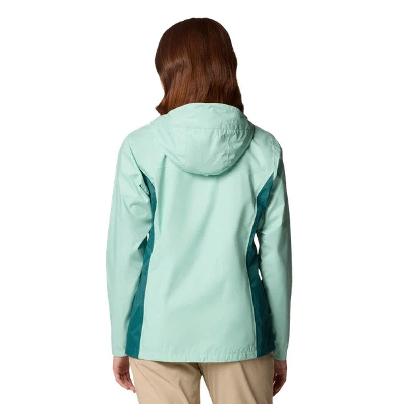 COLUMBIA Women's Arcadia II Rain Parka Jacket Medium Green Spry River NWT