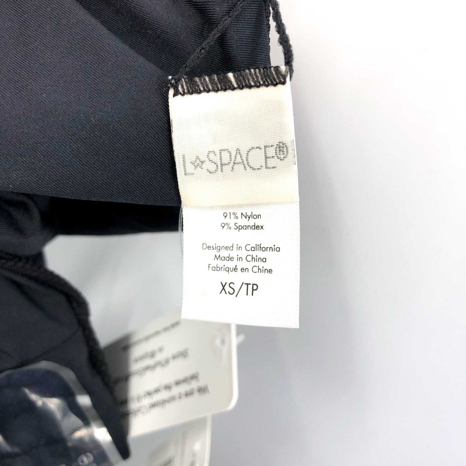 L*SPACE Women's Balboa Classic One Piece Swimsuit XS Black Tie Waist NWT
