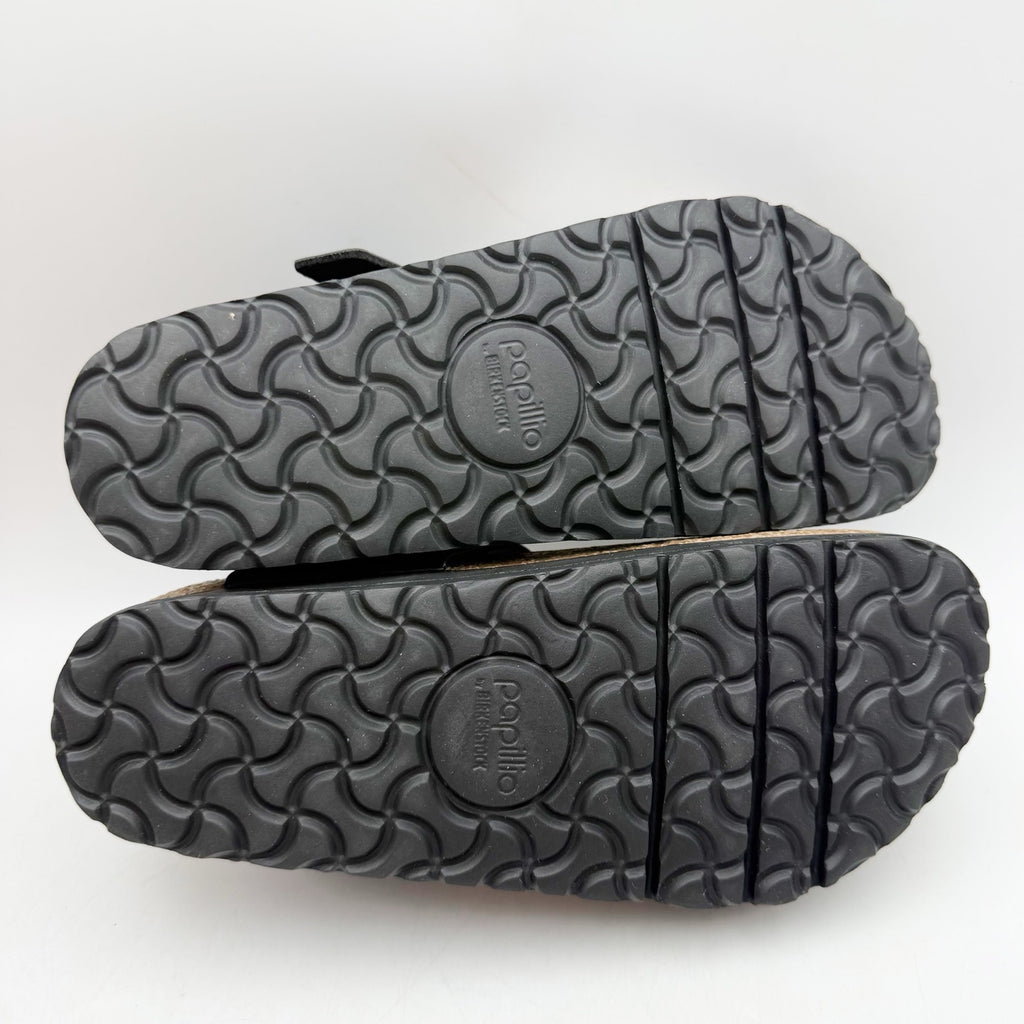 Birkenstock Papillio Womens Gizeh Platform Sandals EU 37 US 6 Black Leather NWOB